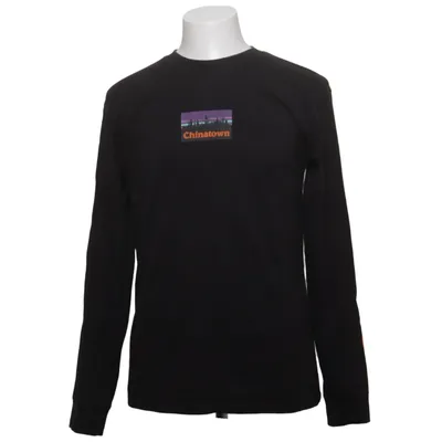 Lange mouwen shirt (Zwart) van Chinatown market Katoen