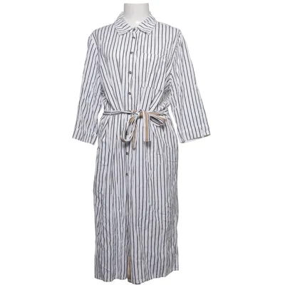 Robe chemise (Blanc, Noir) de Kenny S. Coton, Lin, Viscose