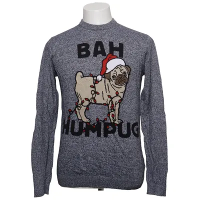 Weihnachtspullover (Grau, Mehrfarbig) von Topman Acryl, Baumwolle, Metallfaser, Polyester