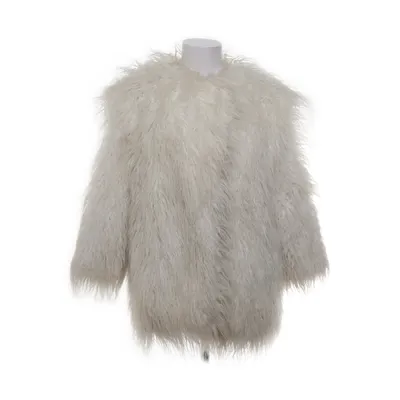 Winterjas (Wit) van H&M Studio Acryl, Imitatiebont, Polyester