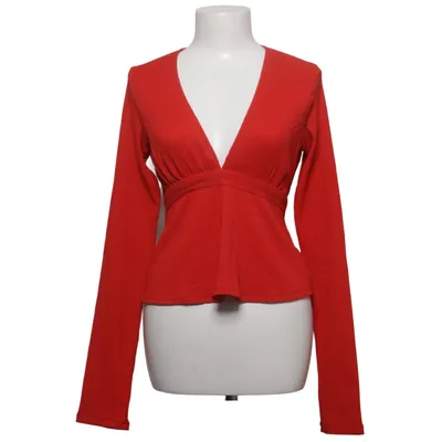 Wikkelblouse (Rood) van Nelly Elastaan, Gerecycled polyester