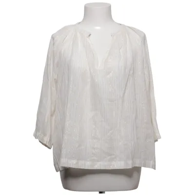 Bluse (Hvid, Guld) fra Star Mela Bomuld, Metallfiber