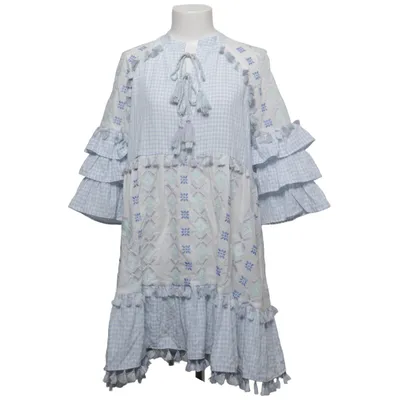 Klänning (Blå, Vit, Flerfärgad) från By Malina Bomull, Polyester