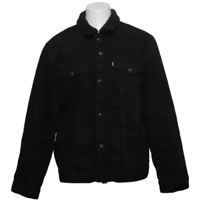 Fodrad jeansjacka (Svart) från Levi Strauss & Co Bomull, Pälsimitation