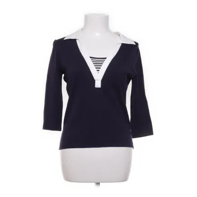 Blouse (Blue, White) from August Silk Silk, Nylon, Viscose