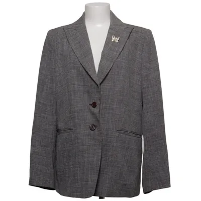 Blazer (Gray) from Franco Callegari Acetate, Polyester, Viscose