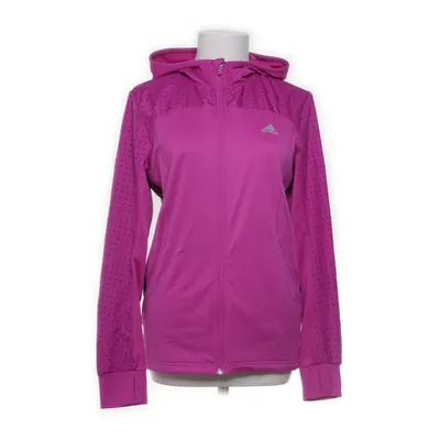 Hættetrøje (Pink, Sort) fra Adidas Running Elastan, Polyester