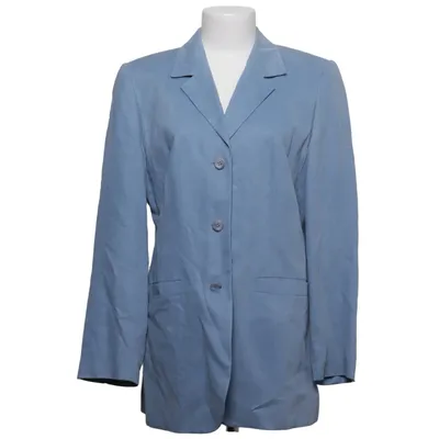Blazer (Blauw) van Hensel & Mortensen Zijde, Viscose