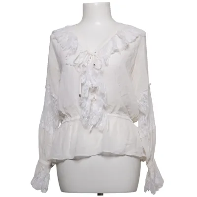 Blouse (White) from Luisa Spagnoli Cotton, Polyamide, Silk