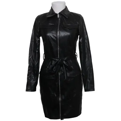 Leren jurk (Zwart) van Eilly Bazar Elastaan, Polyester, Polyurethaan