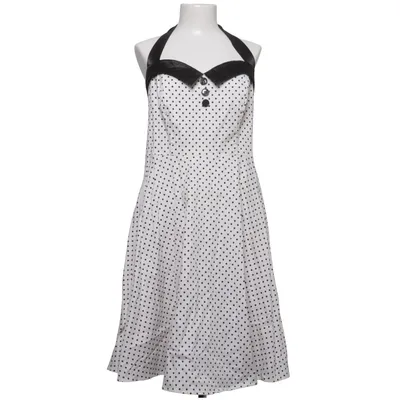 Halterneck dress (White, Black) from Dressystar Cotton, Elastane
