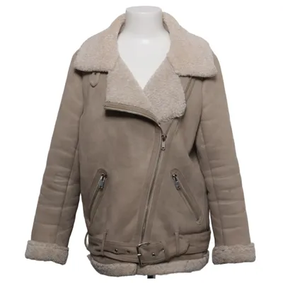 Veste en peau de mouton retournée (Beige) de Zara Woman Outerwear Polyester