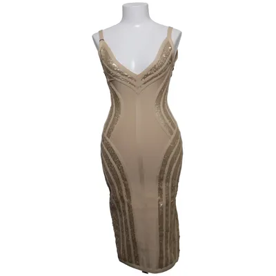 Cocktailjurk (Beige, Goud) van F&P Polyamide, Polyester