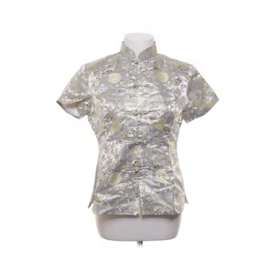 Cheongsam (Grå, Guld, Flerfarvet) Silke