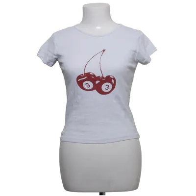 T-shirt (Vit, Röd) från Subdued Bomull