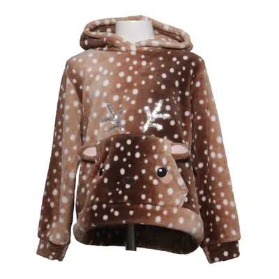 Capuchon sweater (Bruin, Wit) van H&M