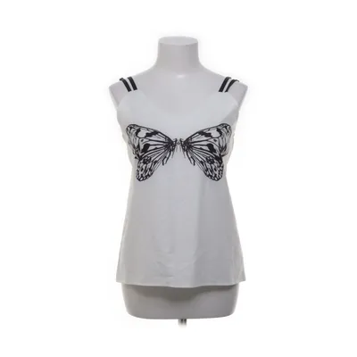 Tank Top (White, Black) from CBR Cotton, Polyester