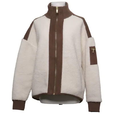 Fleece jacket (White, Brown) from Athlecia Polyester