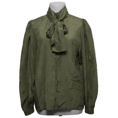Blouse lavallière (Vert) de Julius Lang Soie