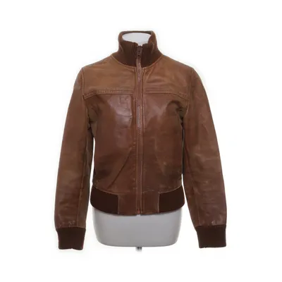 Läderjacka (Brun) från Hollies Stockholm Bomull, Skinn, Polyester