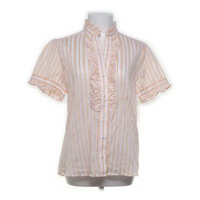 Kortärmad skjorta (Vit, Orange) från Massimo Dutti Woman Bomull, Silke