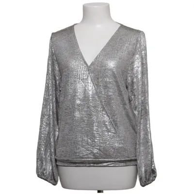 Wikkelblouse (Zilver, Grijs) van By Anthropologie Elastaan, Polyester