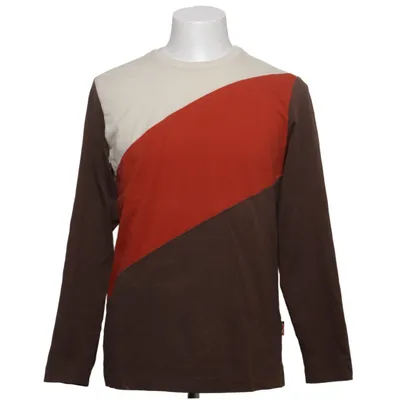 T-shirt à manches longues (Marron, Rouge, Beige) de Style Coton