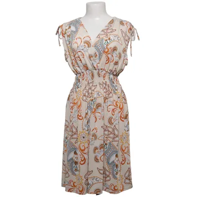 Klänning (Beige, Flerfärgad) från Leana Mode Elastan, Polyester