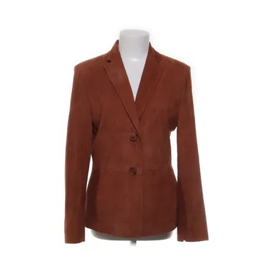 Leren blazer (Bruin) van Ril's Leer, Polyester, Viscose