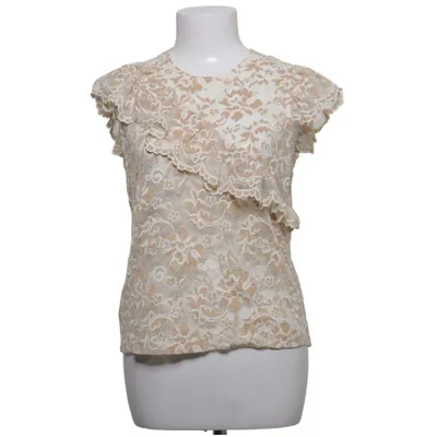 Top (Beige, Hvid) fra Ganni Elastan, Polyamid, Viscose