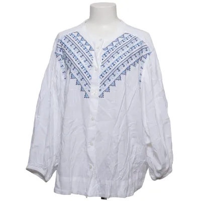 Bluse (Hvid, Flerfarvet) fra L.O.G.G by H&M Bomuld, Viscose, Elastan