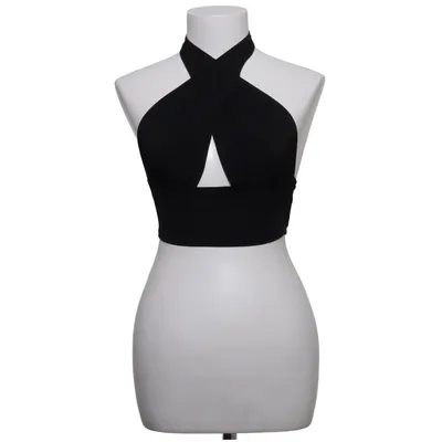 Halternecktopp (Svart) från NLY One Elastan, Polyester