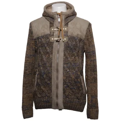 Strickjacke (Braun, Blau, Beige) von Leif Nelson Acryl, Wolle