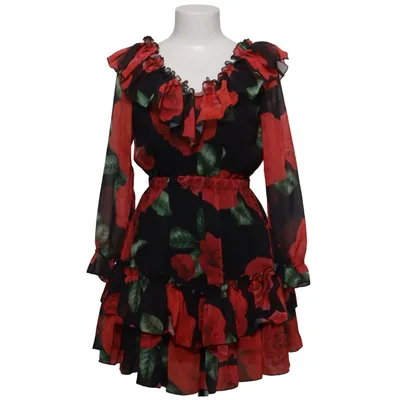 Klänning (Svart, Röd, Grön) från Excellence Bomull, Polyester