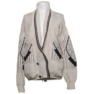 Cardigan (Beige, Zwart, Meerkleurig) van Point Acryl, Katoen, Linnen, Viscose