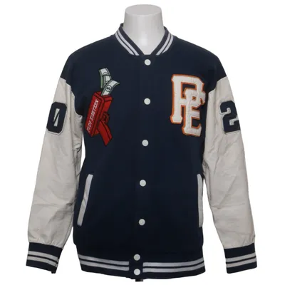 Varsity-jack (Blauw, Wit, Meerkleurig) van Plus Eighteen Katoen, Polyester, Polyurethaan