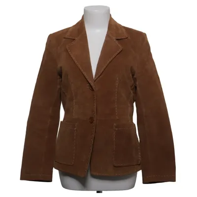 Læderblazer (Brun) fra Montego Læder, Polyester