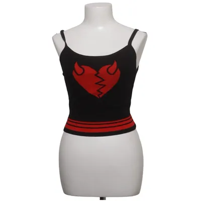 Crop top (Zwart, Rood) van Current Mood Katoen