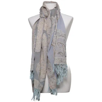 Scarf (Blue, Beige, Multicolored) from Woolmark Wool