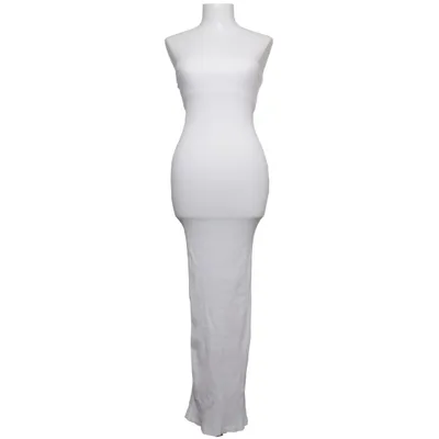 Maxi dress (White) from Bershka Cotton, Elastane