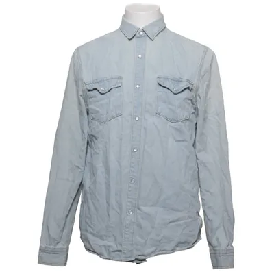 Denim blouse (Blauw) van Burning Palms Katoen