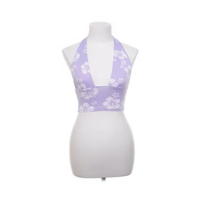 Crop top (Lila, Vit, Flerfärgad) från Divided by H&M Elastan, Polyester