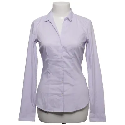 Shirt (Lila, Wit) van H&M Modern Classic Katoen, Elastaan, Polyamide, Polyester