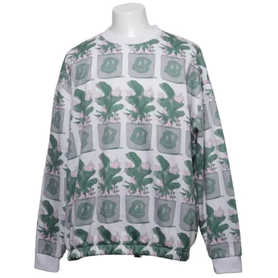 Collegetröja (Vit, Grön, Grå) från Crooked Tongues Bomull, Elastan, Polyester