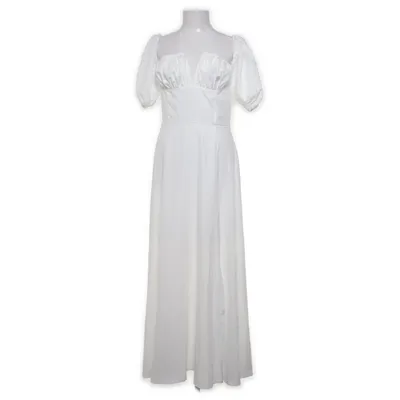 Långklänning (Vit) från Parthea Elastan, Polyester