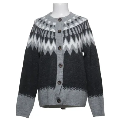 Cardigan (Grå, Hvid) fra Free/Quent Akryl, Alpacauld, Polyester