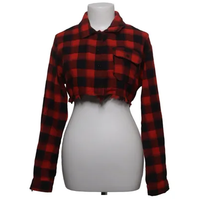 Flannel skjorte (Rød, Sort) fra Madison Beer x Missguided Bomuld, Polyester