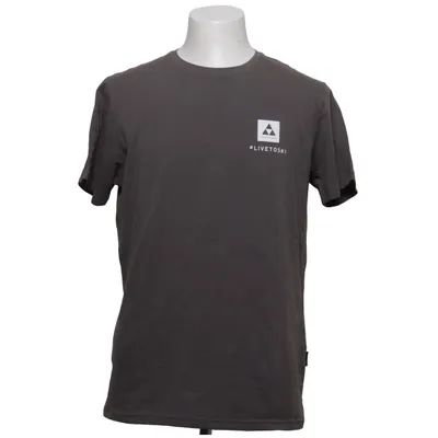 T-shirt (Grijs) van Fischer Katoen, Elastaan