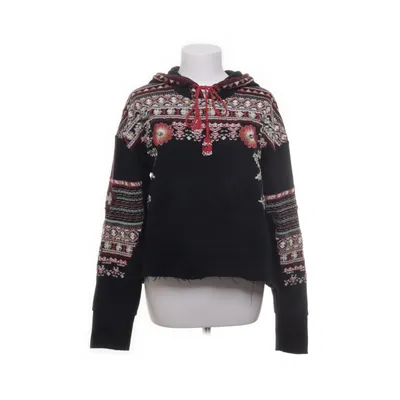 Hoodie (Black, Multicolored) from Zara Woman Cotton, Polyester