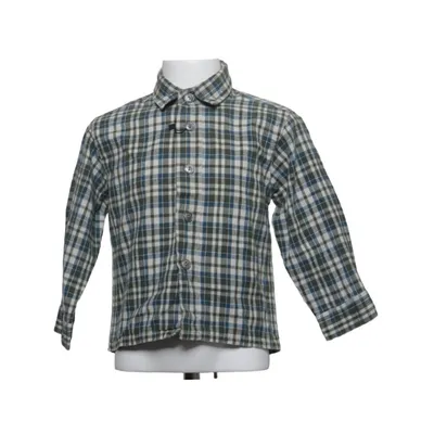 Flannel shirt (Green, Blue, White) from Isar-Trachten Cotton